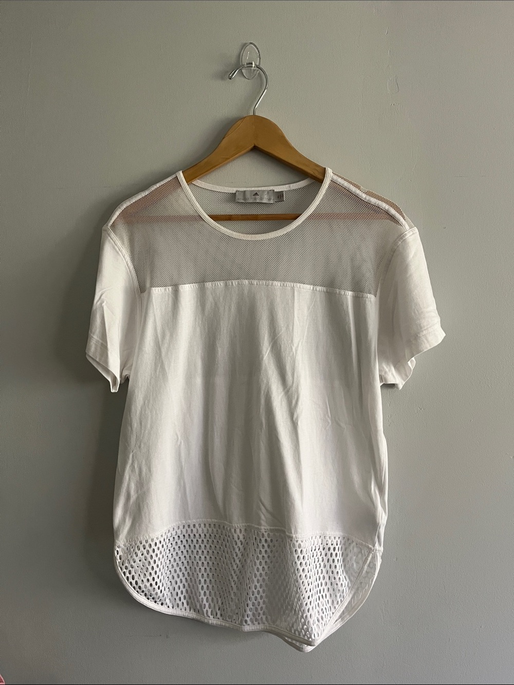 Stella McCartney x Adidas White Mesh T Shirt